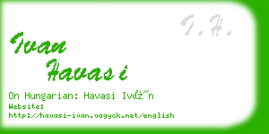ivan havasi business card
